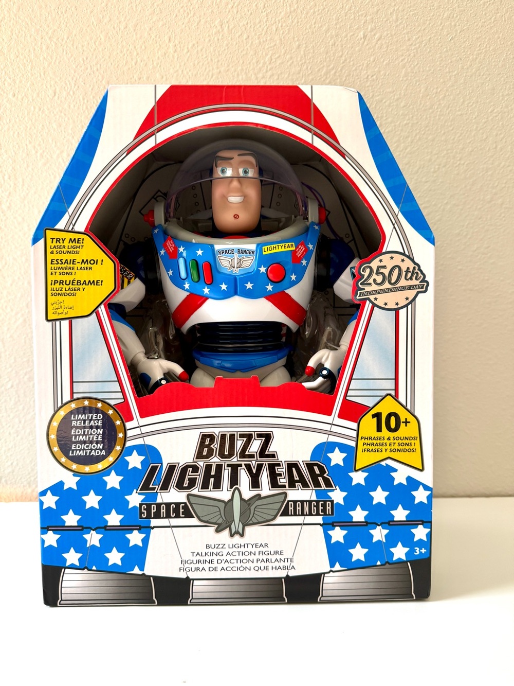 Disney Pixar Buzz Lightyear Space Ranger Action Figure - Red, White & Blue